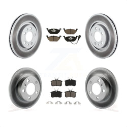 Front Rear Coated Disc Brake Rotors And Ceramic Pads Kit For Volkswagen Beetle Jetta Golf City KGC-100998