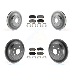 Front Rear Coated Disc Brake Rotors And Ceramic Pads Kit For Chevrolet Malibu Limited KGC-101002