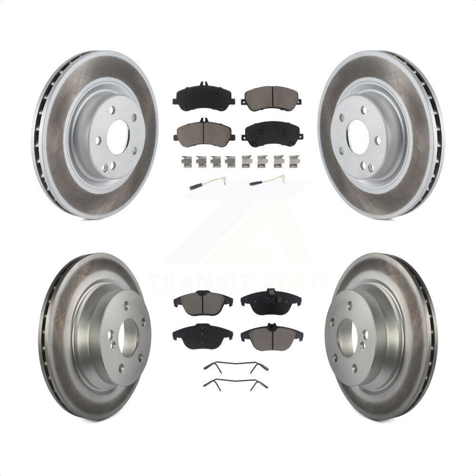 Front Rear Coated Disc Brake Rotors And Ceramic Pads Kit For Mercedes-Benz GLK350 GLK250 KGC-101012 by Transit Auto