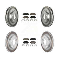 Front Rear Coated Disc Brake Rotors And Ceramic Pads Kit For Pontiac Grand Prix Buick LaCrosse Allure KGC-101021