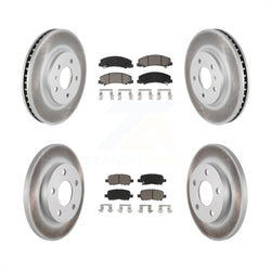 Front Rear Coated Disc Brake Rotors And Ceramic Pads Kit For Chevrolet Impala Limited KGC-101023