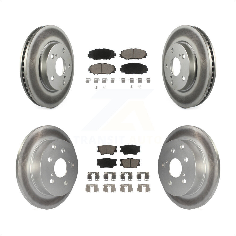 Front Rear Coated Disc Brake Rotors And Ceramic Pads Kit For Toyota RAV4 Lexus HS250h KGC-101028 by Transit Auto