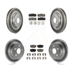 Front Rear Coated Disc Brake Rotors And Ceramic Pads Kit For Toyota Camry Lexus ES350 Avalon KGC-101030
