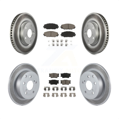 Front Rear Coated Disc Brake Rotors And Ceramic Pads Kit For Toyota Matrix Pontiac Vibe KGC-101033 by Transit Auto