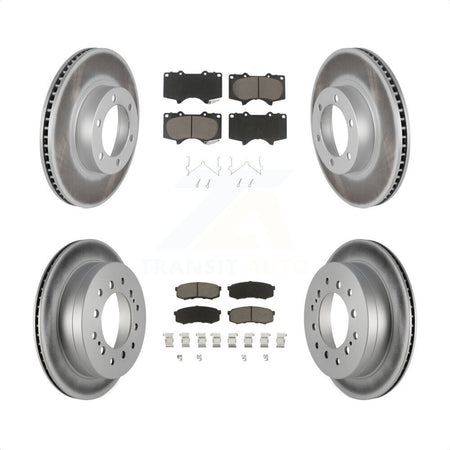 Front Rear Coated Disc Brake Rotors And Ceramic Pads Kit For Toyota 4Runner Lexus GX470 KGC-101043 by Transit Auto