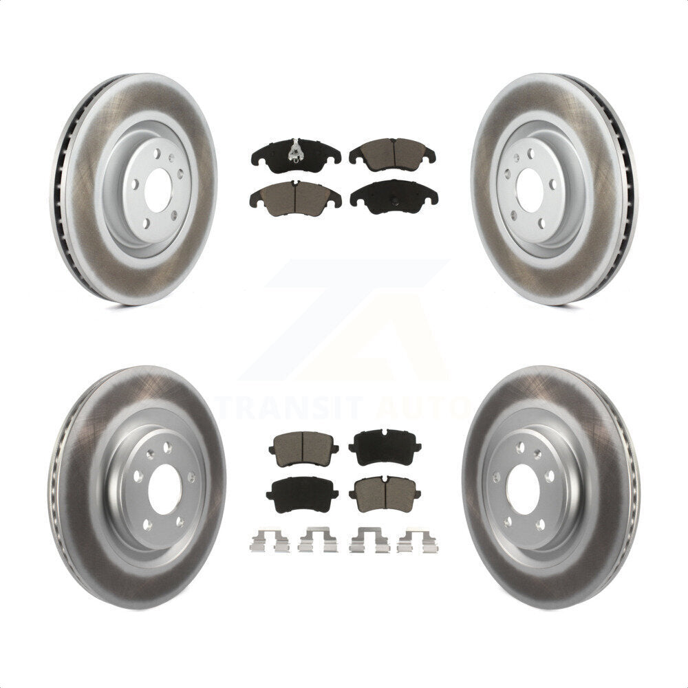 Front Rear Coated Disc Brake Rotors And Ceramic Pads Kit For Audi A6 KGC-101047 by Transit Auto