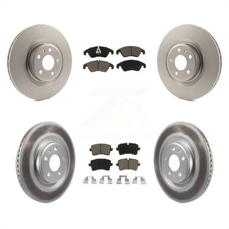 Front Rear Coated Disc Brake Rotors And Ceramic Pads Kit For Audi A6 Quattro A7 KGC-101049 by Transit Auto