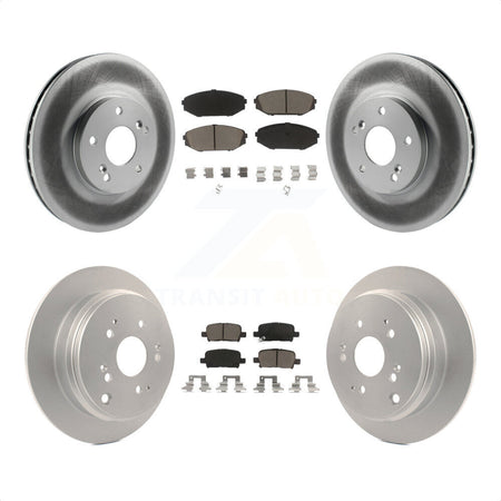 Front Rear Coated Disc Brake Rotors And Ceramic Pads Kit For 2002-2004 Honda Odyssey KGC-101059 by Transit Auto