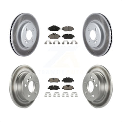 Front Rear Coated Disc Brake Rotors And Ceramic Pads Kit For 2015 Mini Cooper 2.0L 1.5L With 280mm Diameter Rotor 4 Lug Wheels KGC-101065
