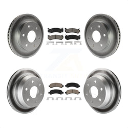 Front Rear Coated Disc Brake Rotors And Ceramic Pads Kit For 2002 Chevrolet Avalanche 1500 With Single Piston Caliper 325mm Diameter Rotor KGC-101076