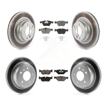 Front Rear Coated Disc Brake Rotors And Ceramic Pads Kit For 2012 BMW X1 xDrive28i With 300mm Diameter Rotor KGC-101088 by Transit Auto