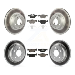 Front Rear Coated Disc Brake Rotors And Ceramic Pads Kit For 2008 BMW 328xi To 08 07 KGC-101093