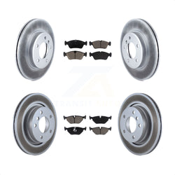 Front Rear Coated Disc Brake Rotors And Ceramic Pads Kit For BMW 325i 325Ci 323i 328i 323Ci 328Ci KGC-101105