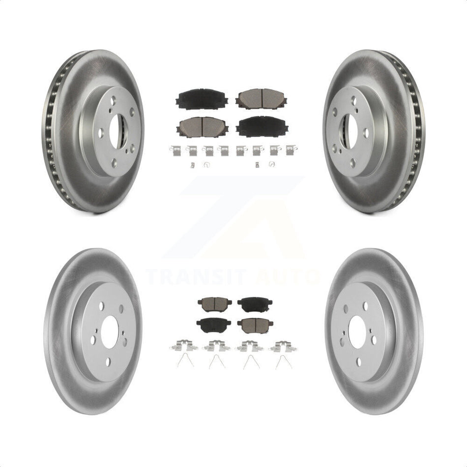 Front Rear Coated Disc Brake Rotors And Ceramic Pads Kit For Lexus CT200h KGC-101144 by Transit Auto