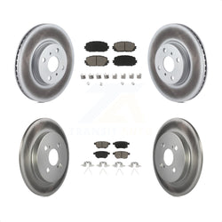 Front Rear Coated Disc Brake Rotors And Ceramic Pads Kit For Toyota Yaris KGC-101146