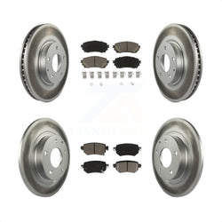 Front Rear Coated Disc Brake Rotors And Ceramic Pads Kit For 2016-2018 Mazda 6 KGC-101154