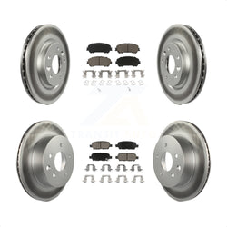 Front Rear Coated Disc Brake Rotors And Ceramic Pads Kit For Nissan Rogue Sport Qashqai KGC-101156