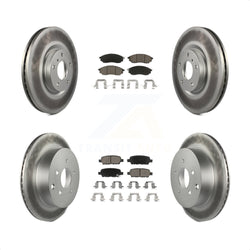 Front Rear Coated Disc Brake Rotors And Ceramic Pads Kit For Nissan Murano INFINITI M37 QX70 Q70 Q70L M56 M35h KGC-101158