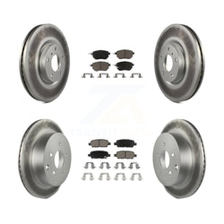 Front Rear Coated Disc Brake Rotors And Ceramic Pads Kit For Nissan Murano KGC-101162