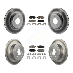 Front Rear Coated Disc Brake Rotors And Ceramic Pads Kit For Nissan Altima KGC-101175