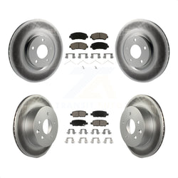 Front Rear Coated Disc Brake Rotors And Ceramic Pads Kit For 2014-2017 Nissan Juke Nismo RS KGC-101176