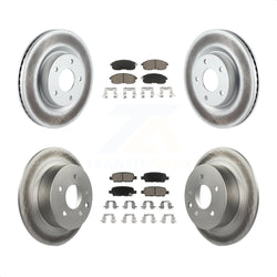 Front Rear Coated Disc Brake Rotors And Ceramic Pads Kit For Nissan Altima KGC-101179