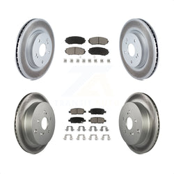 Front Rear Coated Disc Brake Rotors And Ceramic Pads Kit For 2009-2013 Suzuki Grand Vitara KGC-101185