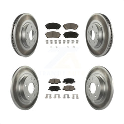 Front Rear Coated Disc Brake Rotors And Ceramic Pads Kit For Mazda 6 KGC-101198