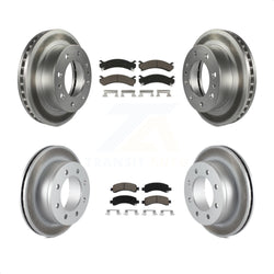 Front Rear Coated Disc Brake Rotors And Ceramic Pads Kit For Chevrolet Express 2500 GMC Savana KGC-101199