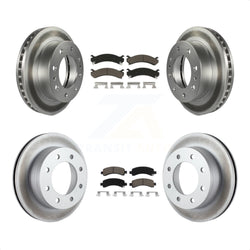 Front Rear Coated Disc Brake Rotors And Ceramic Pads Kit For Chevrolet Express 2500 GMC Savana KGC-101200