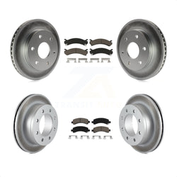Front Rear Coated Disc Brake Rotors And Ceramic Pads Kit For 2006-2006 Chevrolet Express 2500 GMC Savana KGC-101202