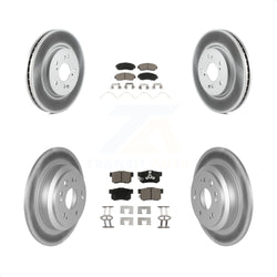 Front Rear Coated Disc Brake Rotors And Ceramic Pads Kit For Honda Crosstour Accord KGC-101216