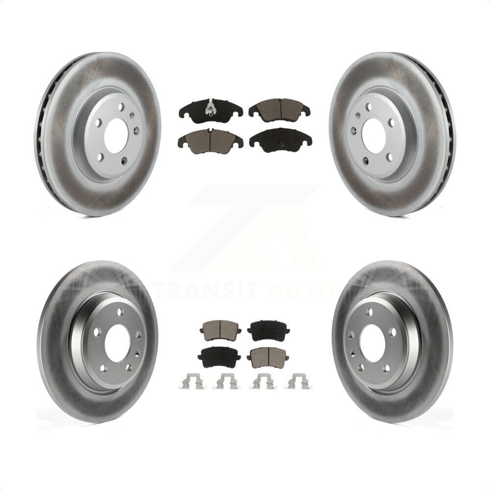 Front Rear Coated Disc Brake Rotors And Ceramic Pads Kit For Audi Q5 A4 Quattro A5 KGC-101231 by Transit Auto