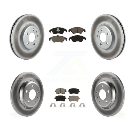 Front Rear Coated Disc Brake Rotors And Ceramic Pads Kit For Audi Q5 A4 Quattro A5 KGC-101231 by Transit Auto