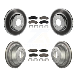 Front Rear Coated Disc Brake Rotors And Ceramic Pads Kit For Chevrolet Trailblazer GMC Envoy EXT XL Buick Rainier Saab 9-7x Isuzu Ascender SSR KGC-101235
