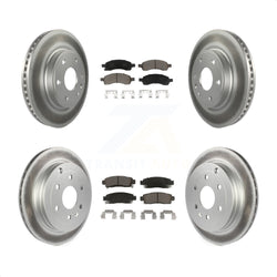 Front Rear Coated Disc Brake Rotors And Ceramic Pads Kit For Chevrolet Traverse GMC Acadia Buick Enclave Saturn Outlook Limited KGC-101238