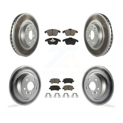 Front Rear Coated Disc Brake Rotors And Ceramic Pads Kit For 2012-2015 Land Rover Range Evoque KGC-101252
