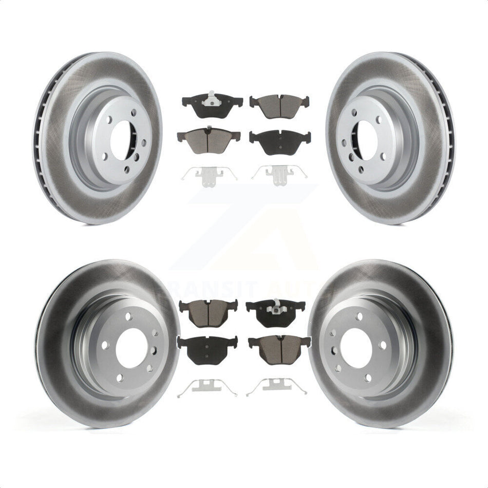 Front Rear Coated Disc Brake Rotors And Ceramic Pads Kit For 2007 BMW 335xi KGC-101258