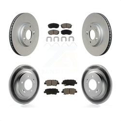 Front Rear Coated Disc Brake Rotors And Ceramic Pads Kit For 2017-2018 Kia Soul EV KGC-101275