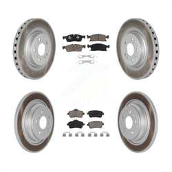 Front Rear Coated Disc Brake Rotors And Ceramic Pads Kit For Mercedes-Benz ML350 GLE350 ML250 GLE300d KGC-101277