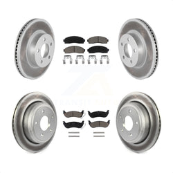 Front Rear Coated Disc Brake Rotors And Ceramic Pads Kit For Ford Ranger Mazda B4000 KGC-101312