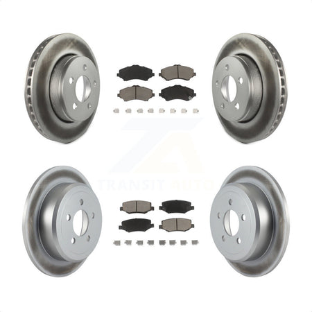 Front Rear Coated Disc Brake Rotors And Ceramic Pads Kit For Jeep Liberty Dodge Nitro KGC-101336 by Transit Auto