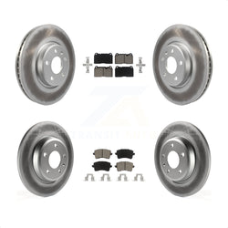 Front Rear Coated Disc Brake Rotors And Ceramic Pads Kit For Audi Q5 KGC-101338