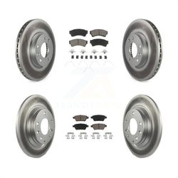 Front Rear Coated Disc Brake Rotors And Ceramic Pads Kit For Ford Fusion Mazda 6 Lincoln MKZ Mercury Milan Zephyr KGC-101361