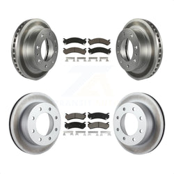 Front Rear Coated Disc Brake Rotors And Ceramic Pads Kit For Chevrolet Silverado 2500 HD GMC Sierra Hummer H2 1500 Suburban Yukon XL Avalanche Classic KGC-101374