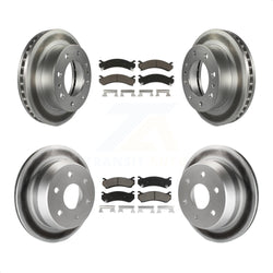 Front Rear Coated Disc Brake Rotors And Ceramic Pads Kit For 2003-2003 Chevrolet Silverado 2500 HD Suburban GMC Sierra KGC-101375
