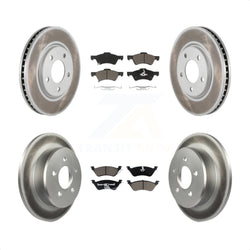 Front Rear Coated Disc Brake Rotors And Ceramic Pads Kit For Dodge Grand Caravan Chrysler Town & Country Voyager KGC-101381