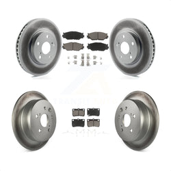 Front Rear Coated Disc Brake Rotors And Ceramic Pads Kit For Lexus IS250 KGC-101388