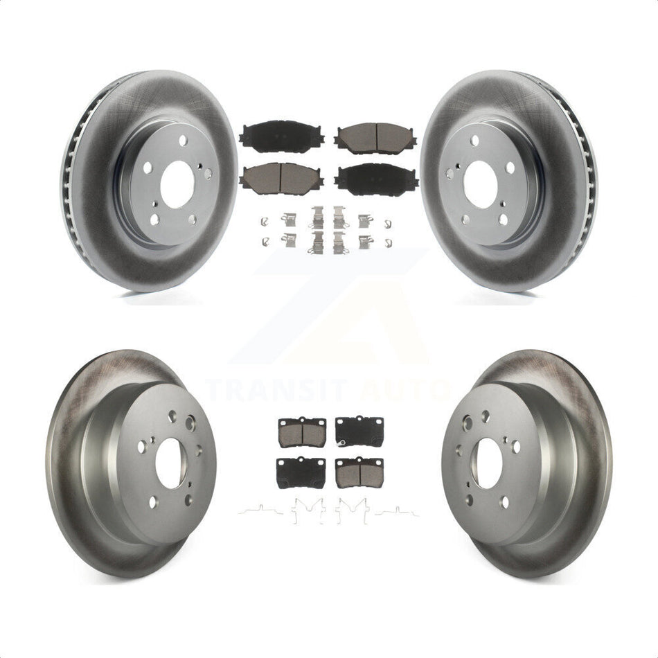 Front Rear Coated Disc Brake Rotors And Ceramic Pads Kit For Lexus IS250 KGC-101388 by Transit Auto