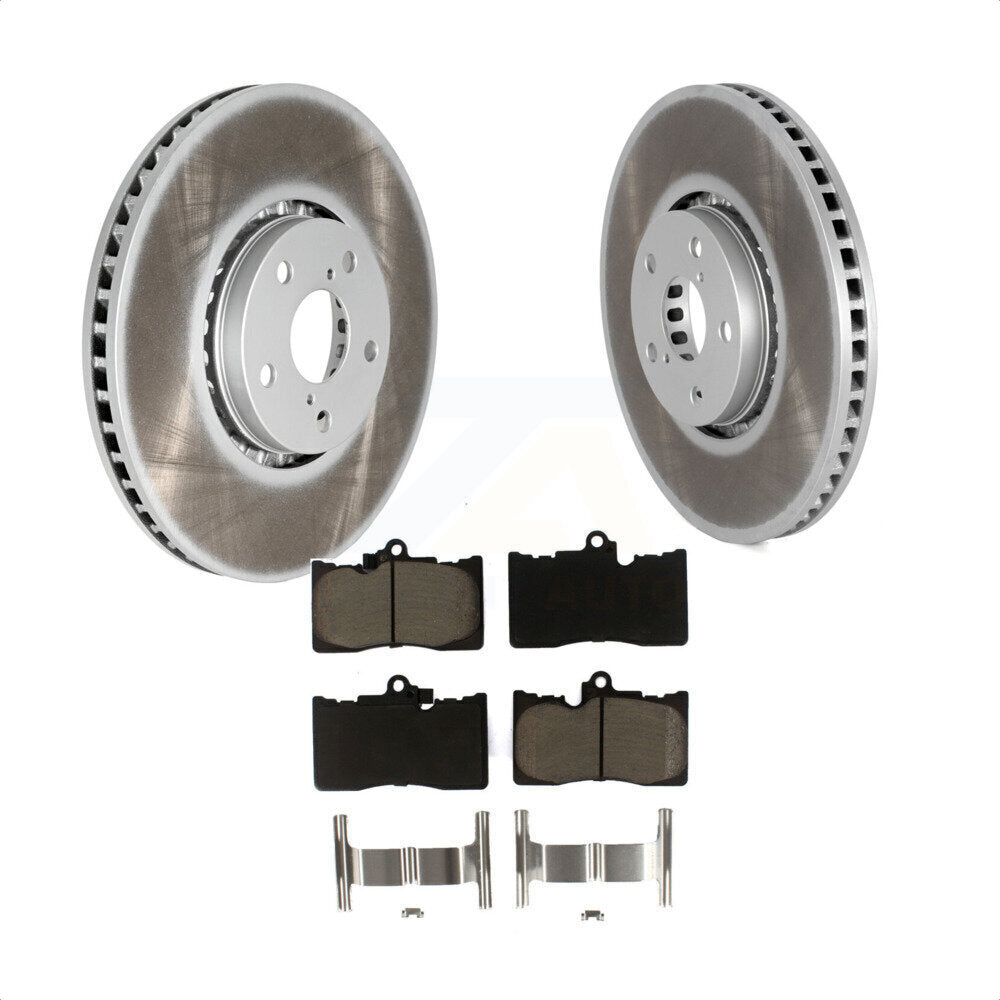 Front Coated Disc Brake Rotors And Ceramic Pads Kit For Lexus IS350 IS200t GS350 IS300 GS430 GS450h GS460 KGC-101398 by Transit Auto